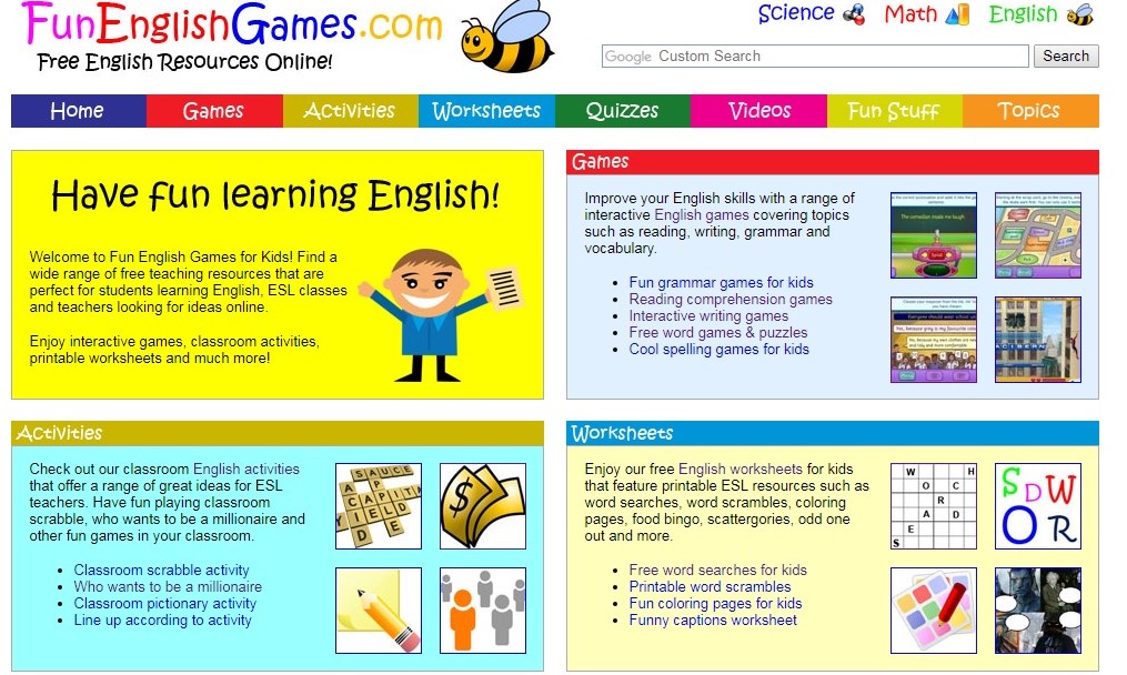 Fun English Games: Học tiếng Anh thật vui qua các trò chơi miễn phí
