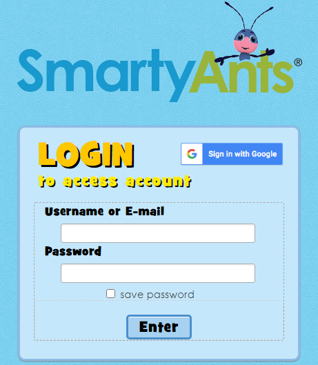 play smarty ants login