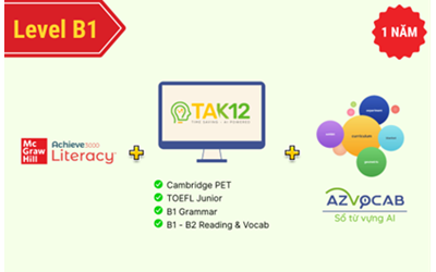 Picture of Bộ chương trình học TA cùng A3K và TAK12 level B1 01 năm