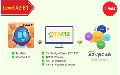 Picture of Bộ chương trình học TA cùng Kids A-Z và TAK12 level A2-B1 02 năm